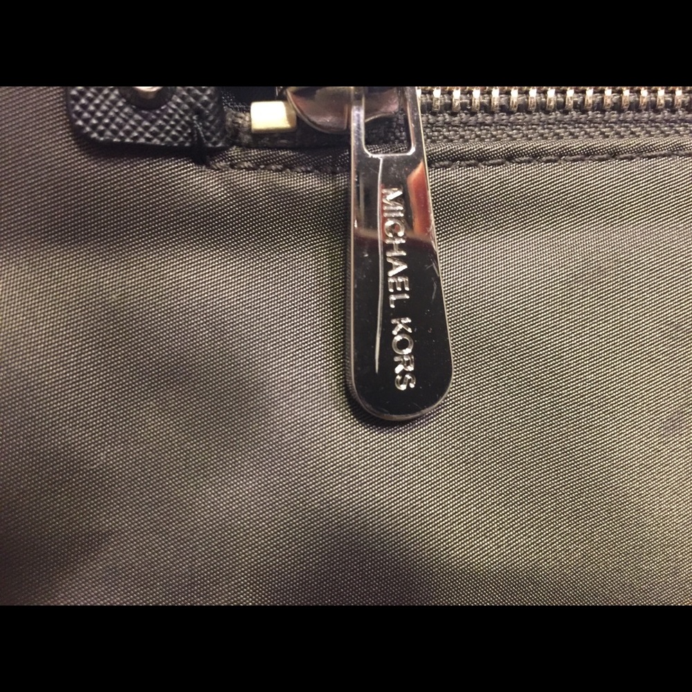 Michael Michael Kors Montauk Nylon / Leather Black & Gray Briefcase - Picture 4 of 7